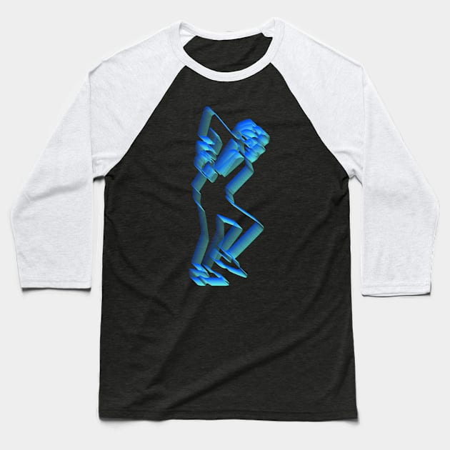 3D Neon Rudeboy Ska Man Design Baseball T-Shirt by DankFutura